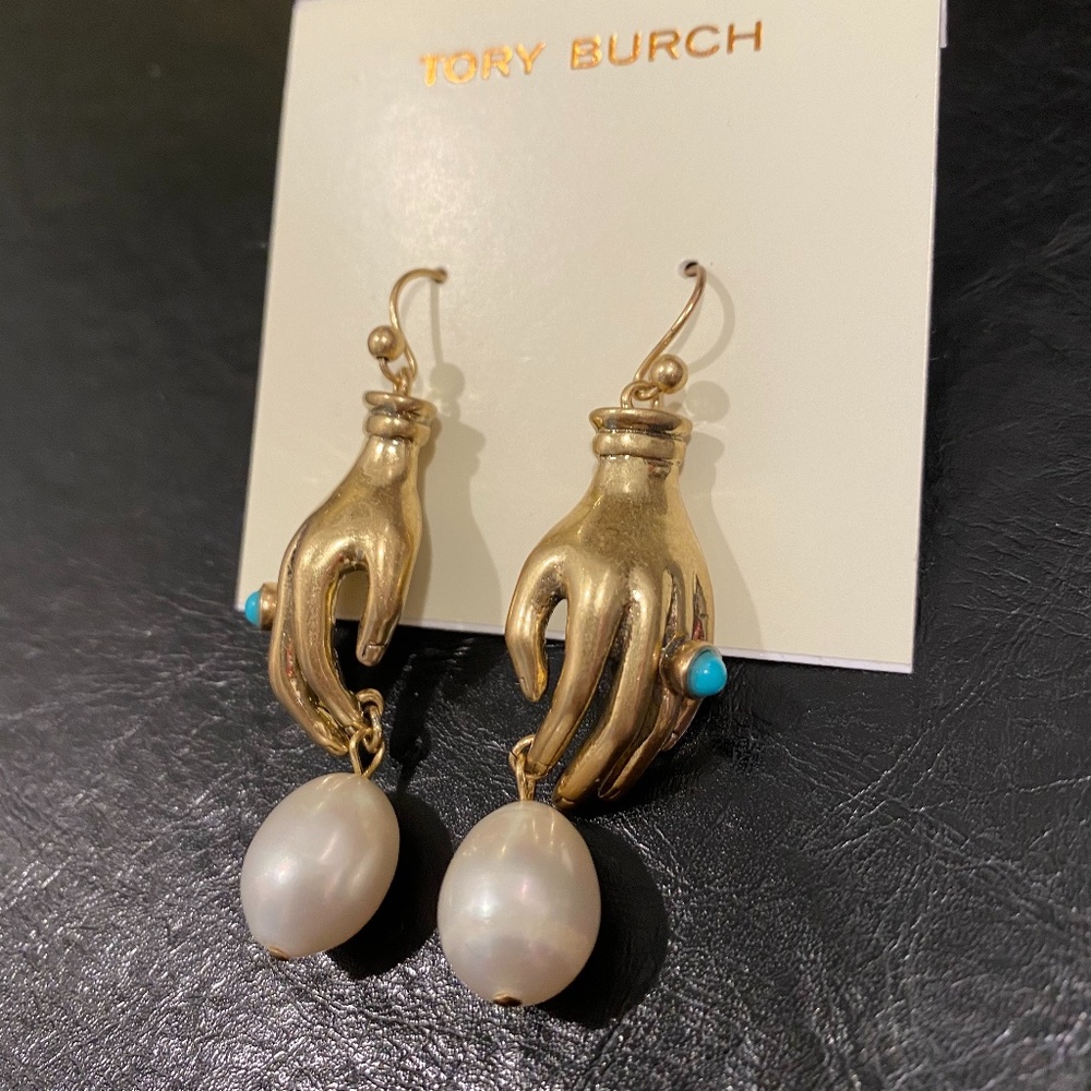 Tory Burch vintage pearl earrings